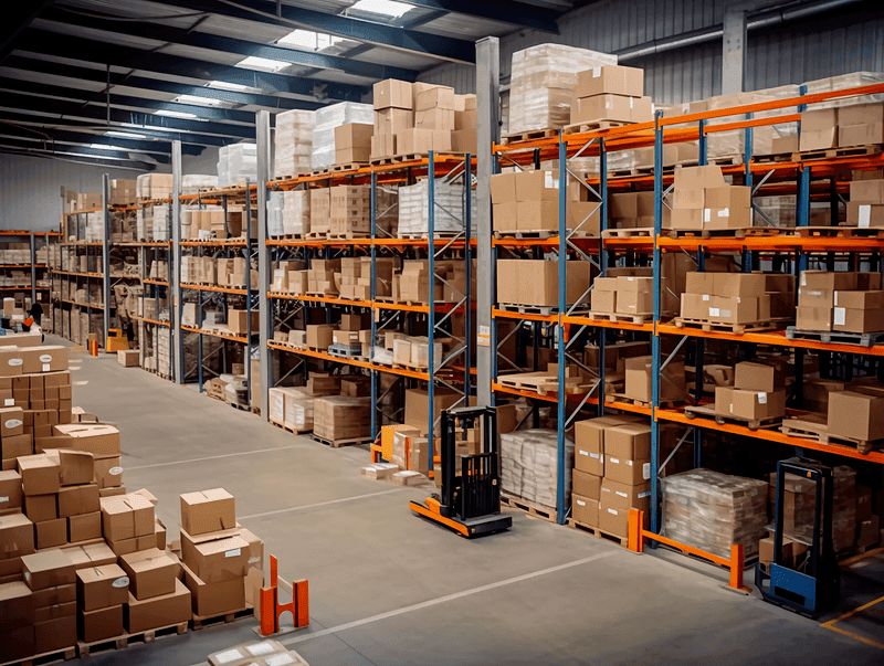 Warehousing & consolidation service illustration