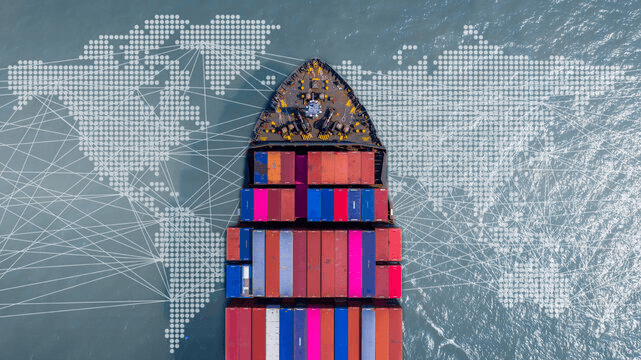 International logistics service illustration